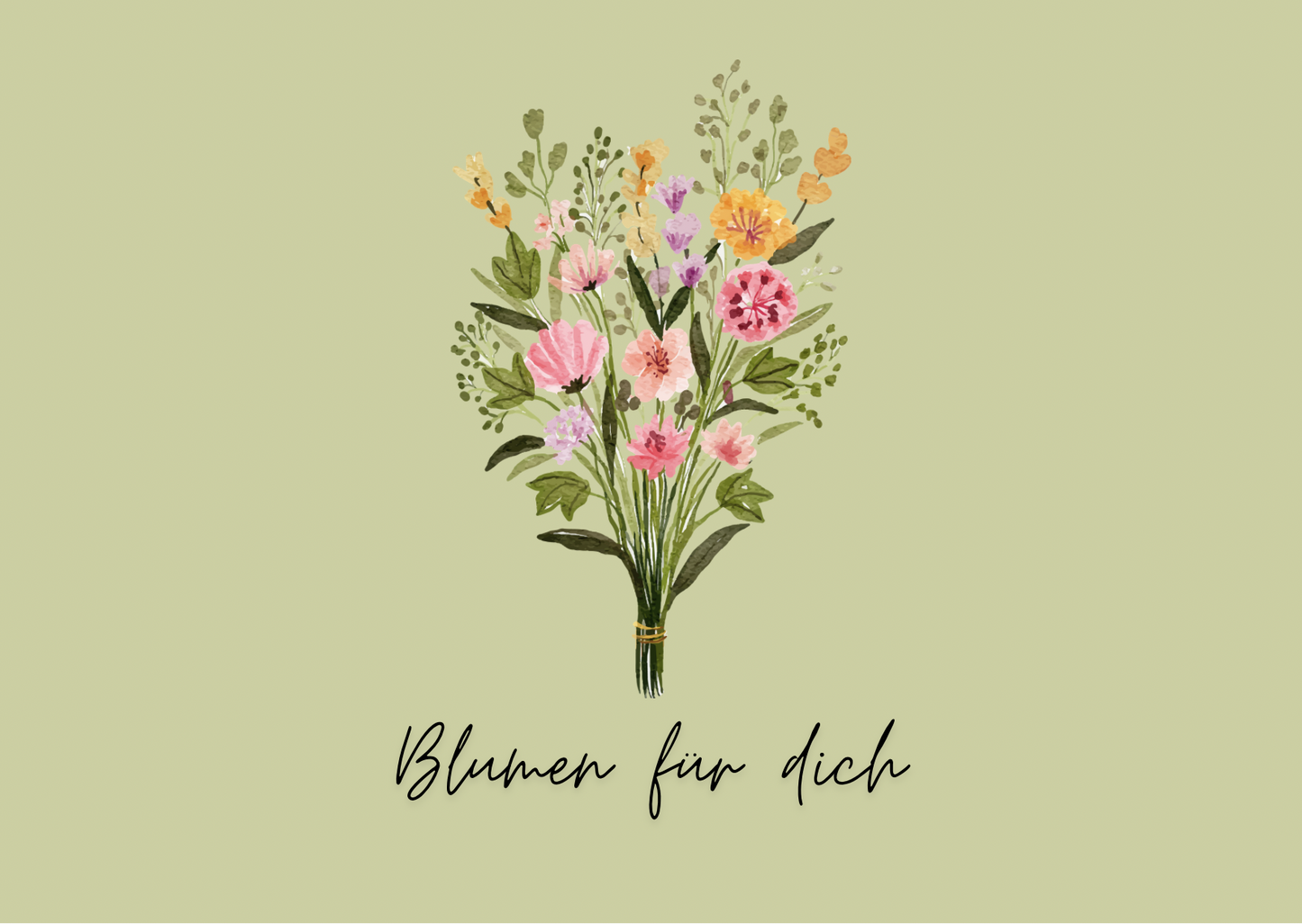 Grußkarte „Blumen für dich“