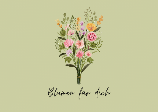 Grußkarte „Blumen für dich“