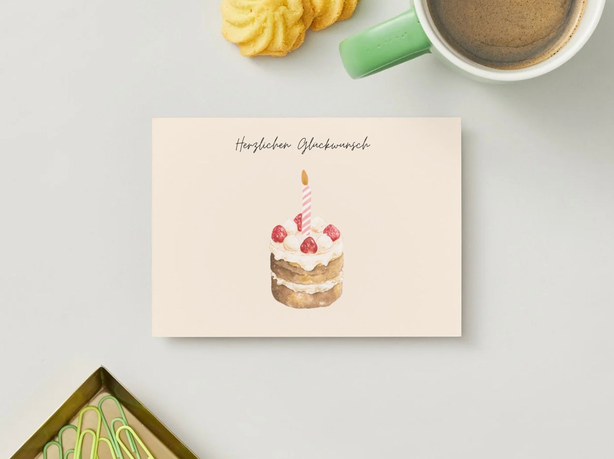 Grußkarte „Herzlichen Glückwunsch“