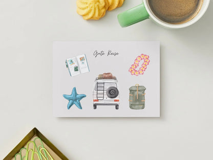 Grußkarte „Gute Reise“