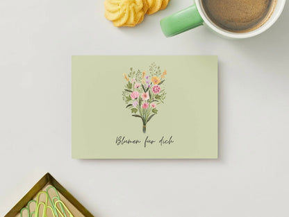 Grußkarte „Blumen für dich“