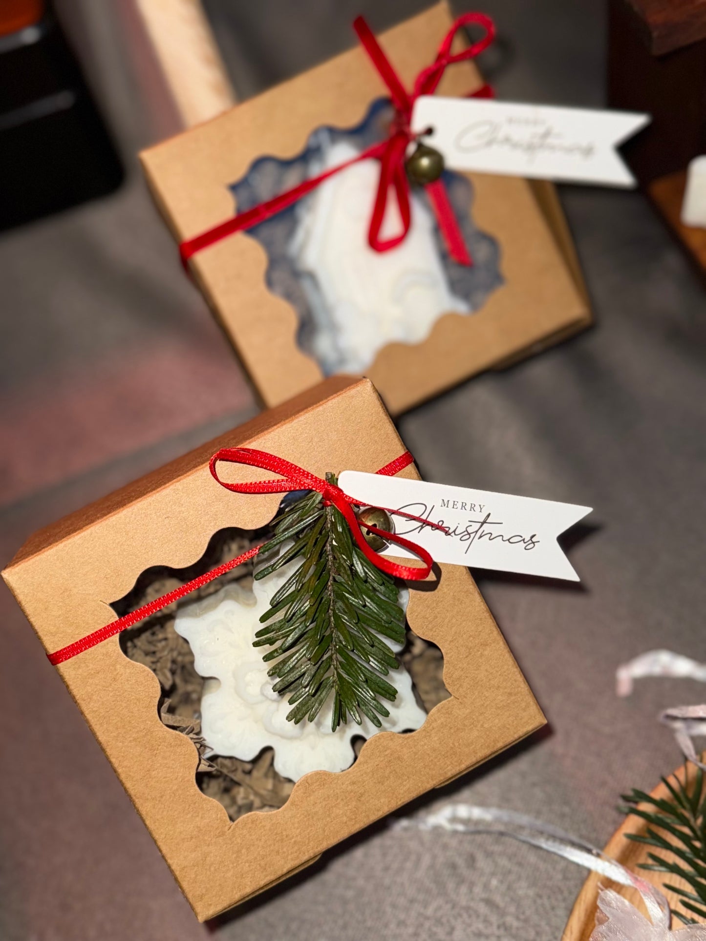 Kleine Weihnachts-Kerzenbox